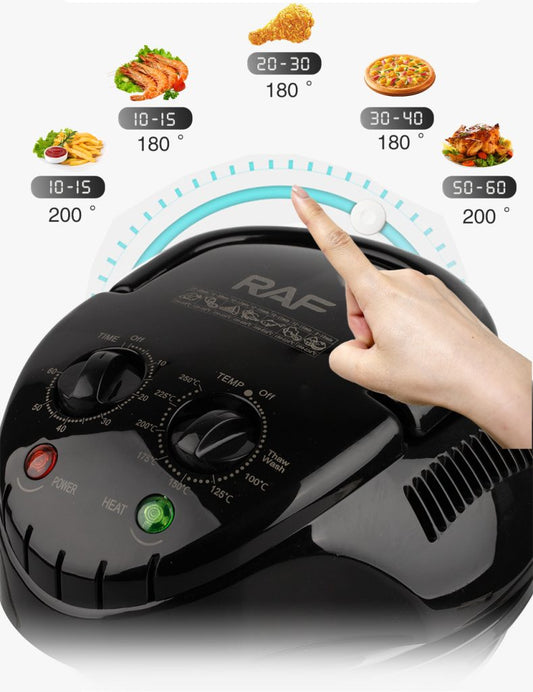 RAF 12L Digital 3-in-1 Glass Halogen Oven & Air Fryer (R.5302) – 1300W/3500W High-Speed Desktop Cooker