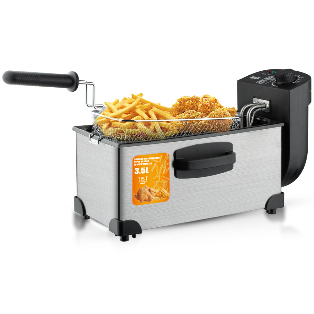 RAF 3.5L Professional Stainless Steel Deep Fryer (R.5219) – 2000W High-Power Electric Frying Machine