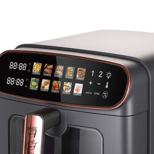 RAF 12L Double Stack Dual Drawer Air Fryer (R.5383) – 2800W High-Power Digital Touch Cooker – 6L+6L Baskets