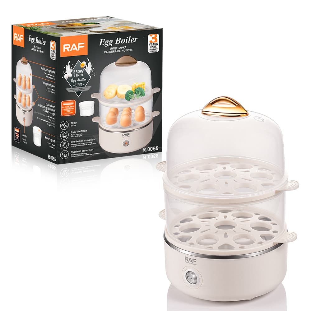 Automatic Mini Egg Cooker RAF R.0055  – Compact Electric Egg Boiler & Steamer for Home Use
