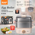 Automatic Egg Cooker & Food Steamer RAF R.0056 – Stainless Steel Rack Electric Egg Boiler for Home Kitchen