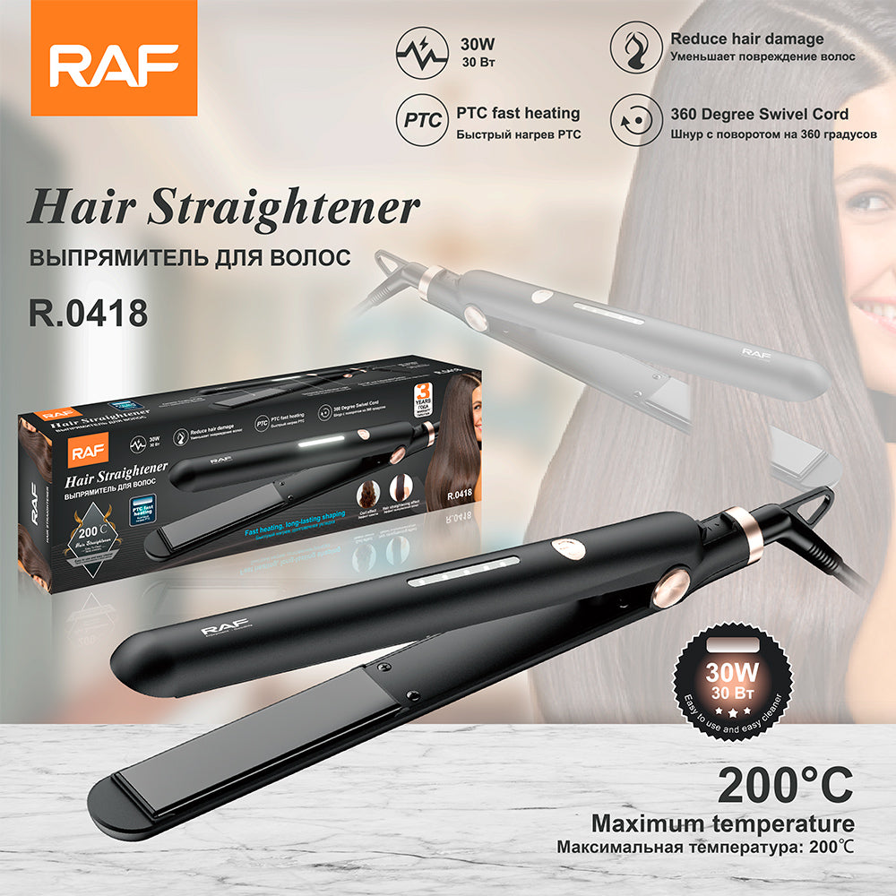 RAF R.0418 00 Degree Hair Straightener – Professional Salon & Barber Hair Iron