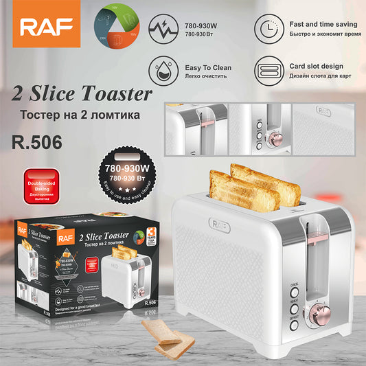 RAF 2-Slice Extra-Wide Slot Toaster With 6 Shade Settings R.506