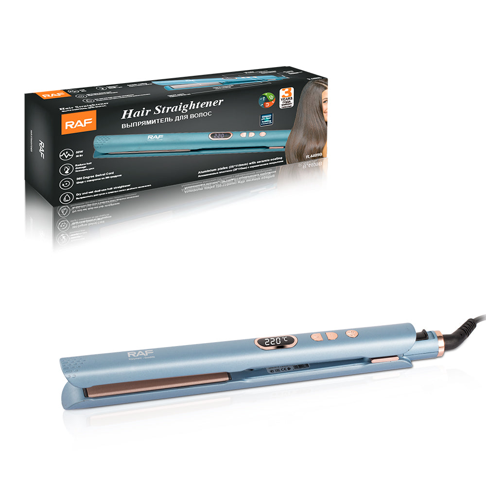 Hair Straightener RAF R.4409 – LCD 50W Ceramic PTC Flat Iron
