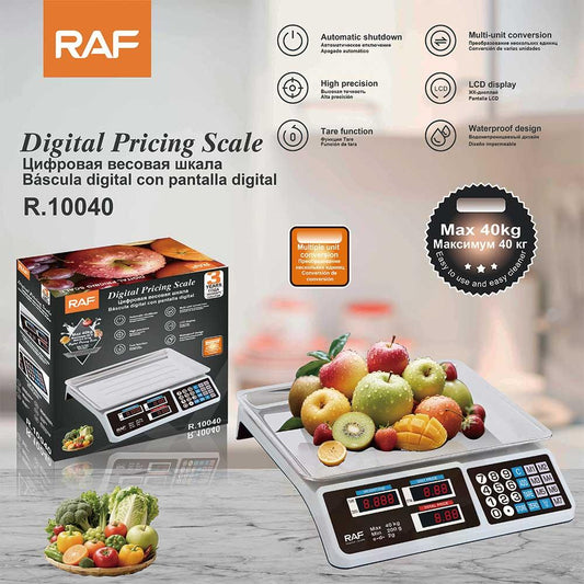RAF Electronic Scale Commercial 40KG Vegetable Weighing Scale – Model R.10040