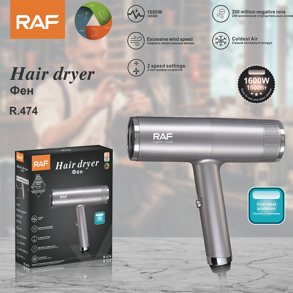 Professional Hair Dryer RAF R.474 – Powerful, Safe and Travel Friendly Styling Solution