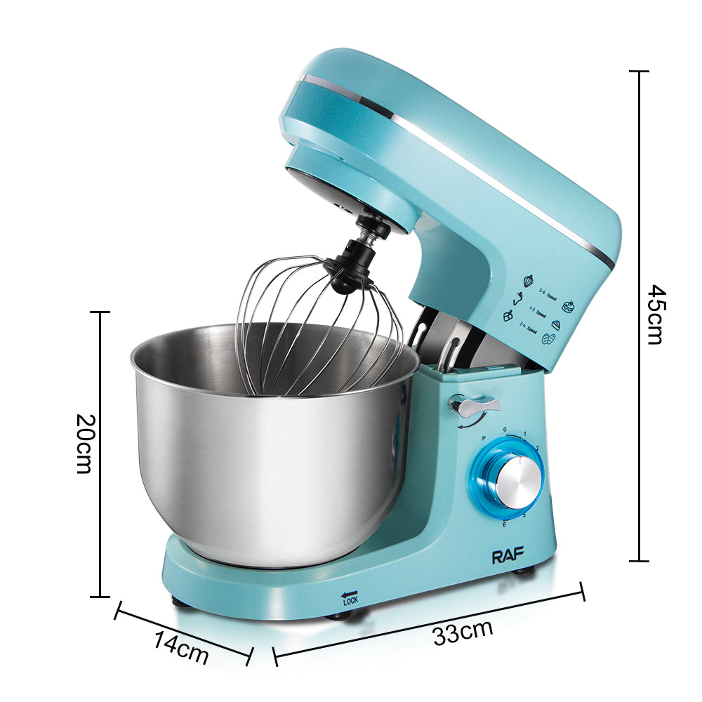 RAF R.6671 Standing Cake & Dough Mixer – 1100W Heavy Duty 6.8L Bakery Mixer with 8-Speed Control & Robust Gear Mechanism