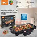Stainless Steel Electric BBQ Grill Pan RAF R.5301  – 2000W Adjustable Electric Baking & Barbecue Grill | Fast Indoor Electric Grill