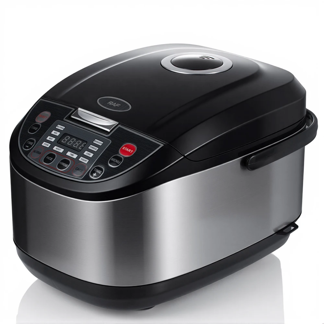 RAF R.0110 5L Electric Rice Cooker 900W – Large Capacity Digital Multicooker, Non-Stick Pot, Keep Warm