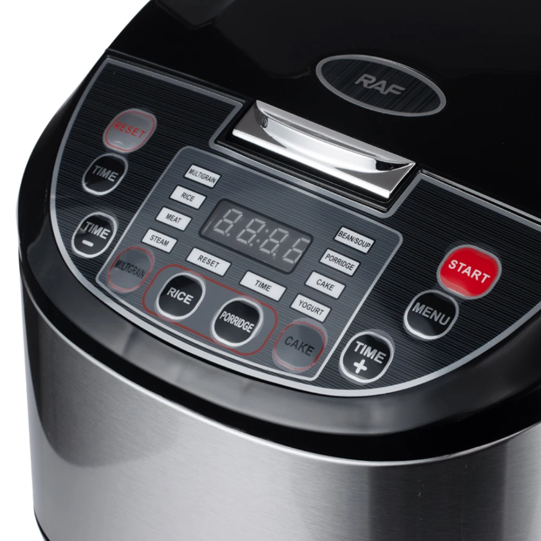 RAF R.0110 5L Electric Rice Cooker 900W – Large Capacity Digital Multicooker, Non-Stick Pot, Keep Warm