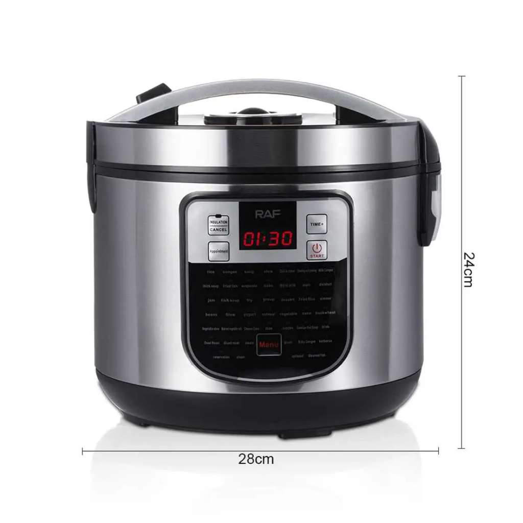 RAF R.0111 5L Electric Rice Cooker 900W – Smart Digital Multicooker, Keep Warm, Multi-Function