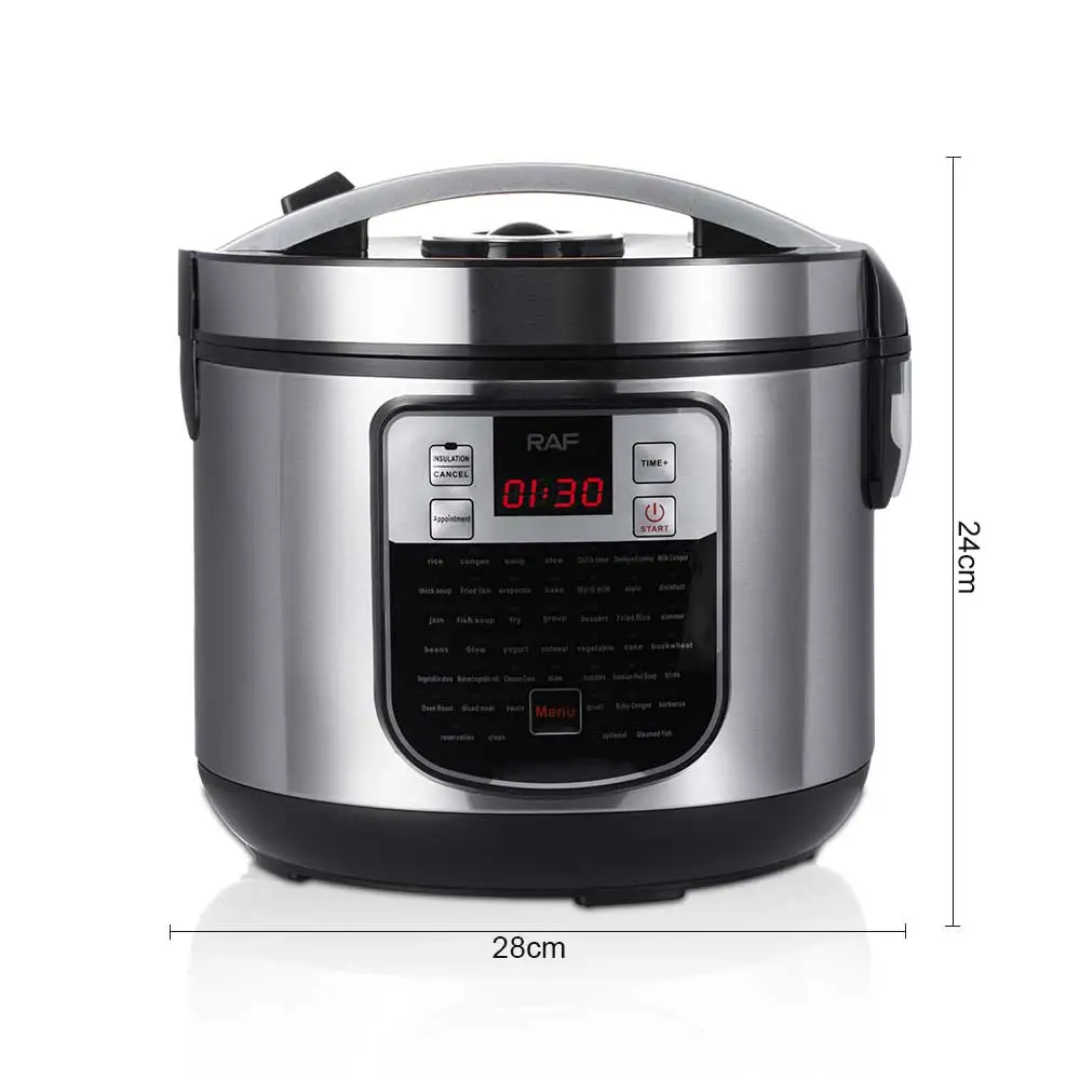 RAF R.0111 5L Electric Rice Cooker 900W – Smart Digital Multicooker, Keep Warm, Multi-Function