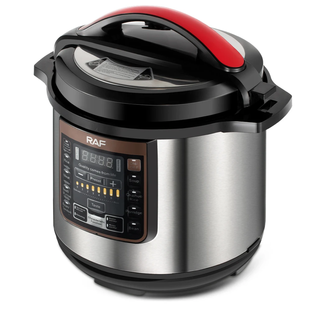 RAF R.182 12L Electric Pressure Cooker 1600W – Smart Programmable Multicooker, Large Capacity, Non-Stick Pot