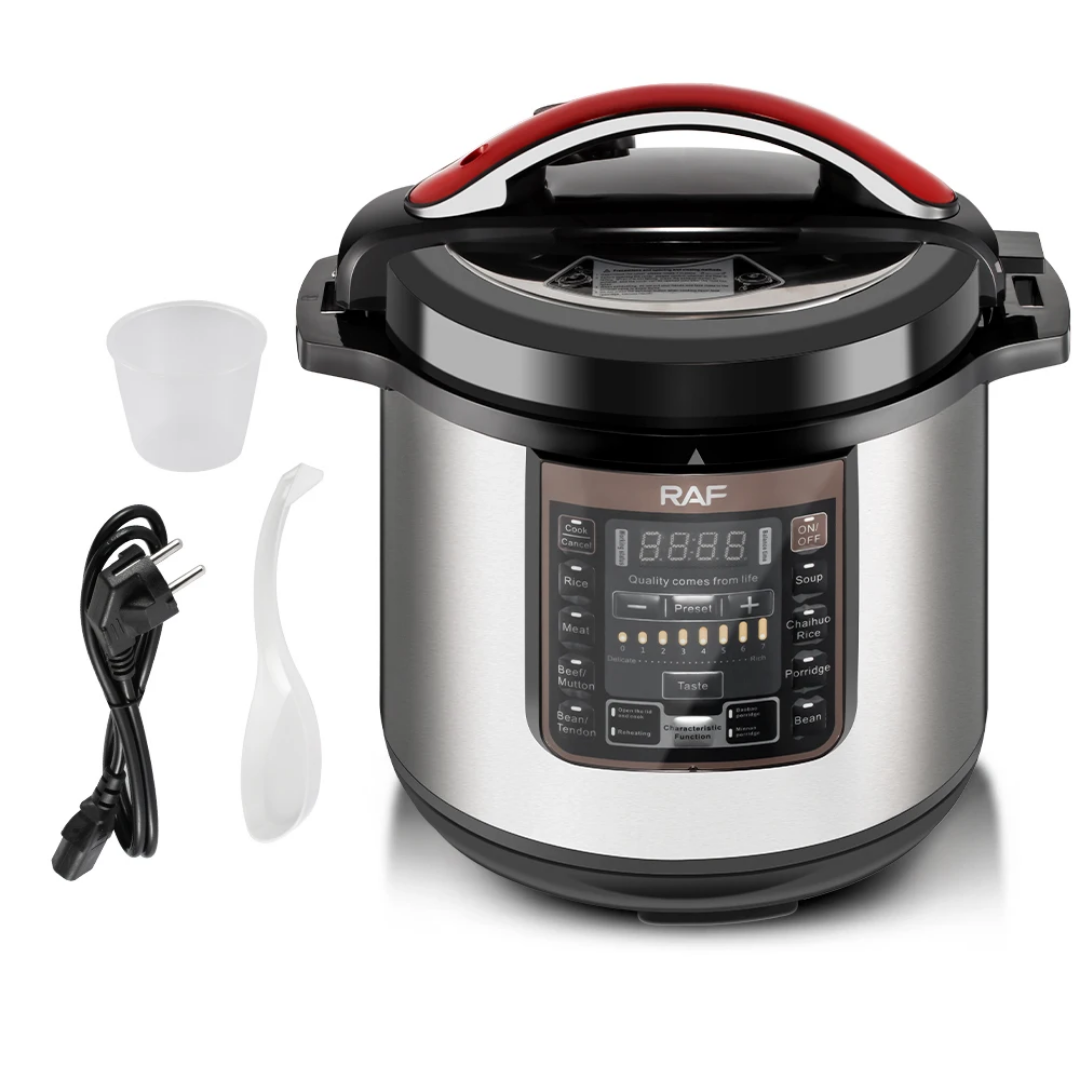 RAF R.182 12L Electric Pressure Cooker 1600W – Smart Programmable Multicooker, Large Capacity, Non-Stick Pot