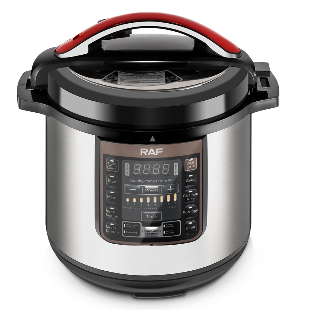 RAF R.181 8L Electric Pressure Cooker 1350W – Smart Programmable Multicooker, Non-Stick Pot, Fast Cooking
