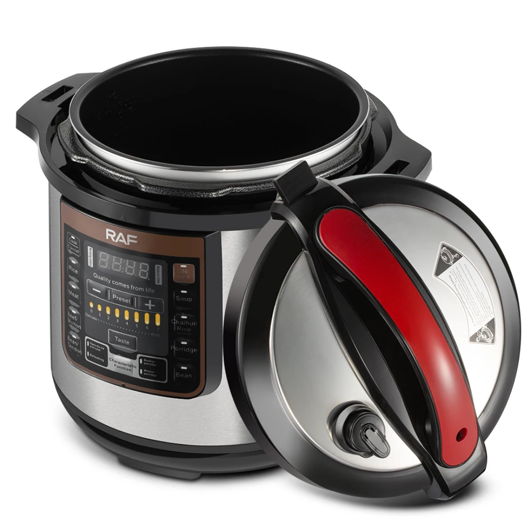 RAF R.181 8L Electric Pressure Cooker 1350W – Smart Programmable Multicooker, Non-Stick Pot, Fast Cooking