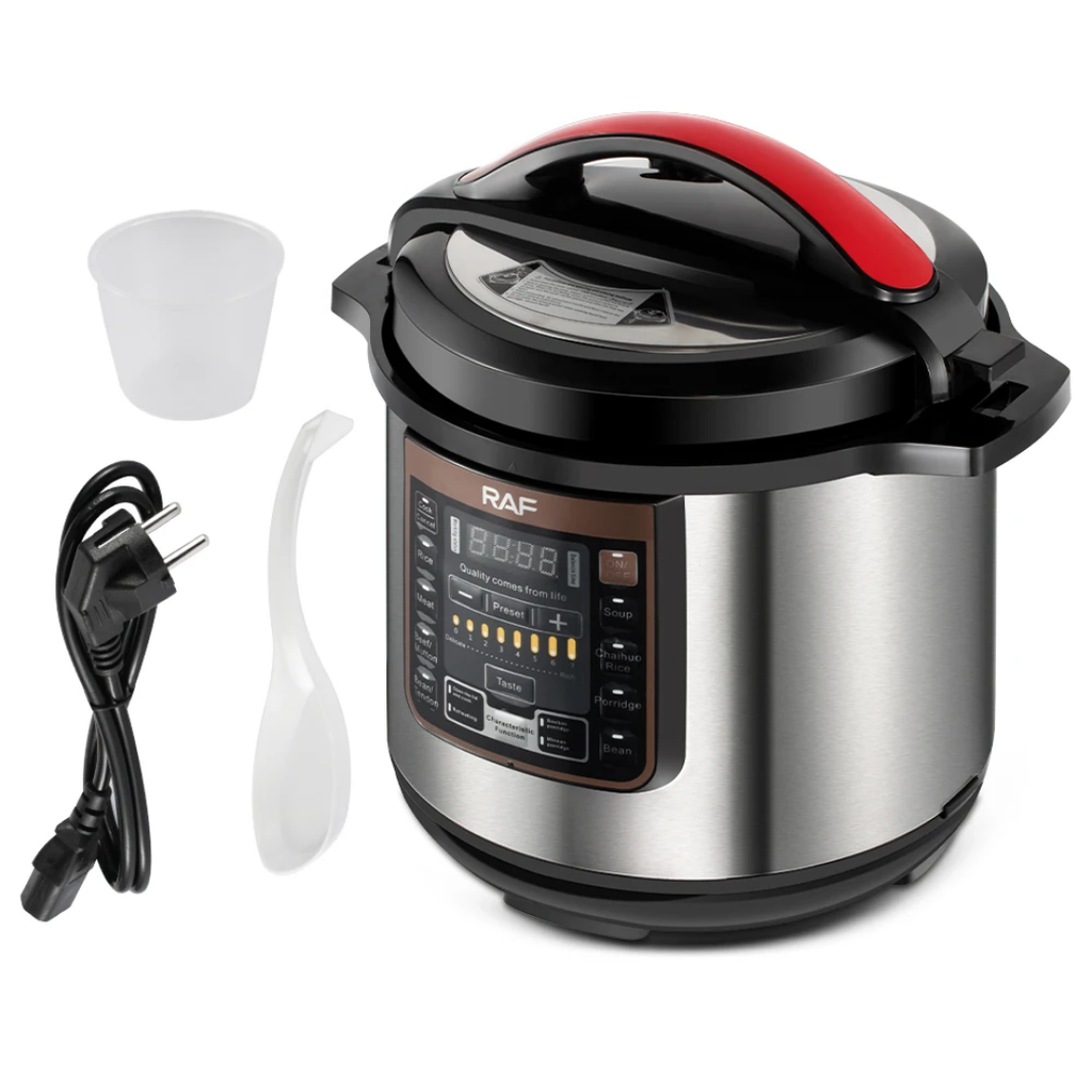 RAF R.181 8L Electric Pressure Cooker 1350W – Smart Programmable Multicooker, Non-Stick Pot, Fast Cooking