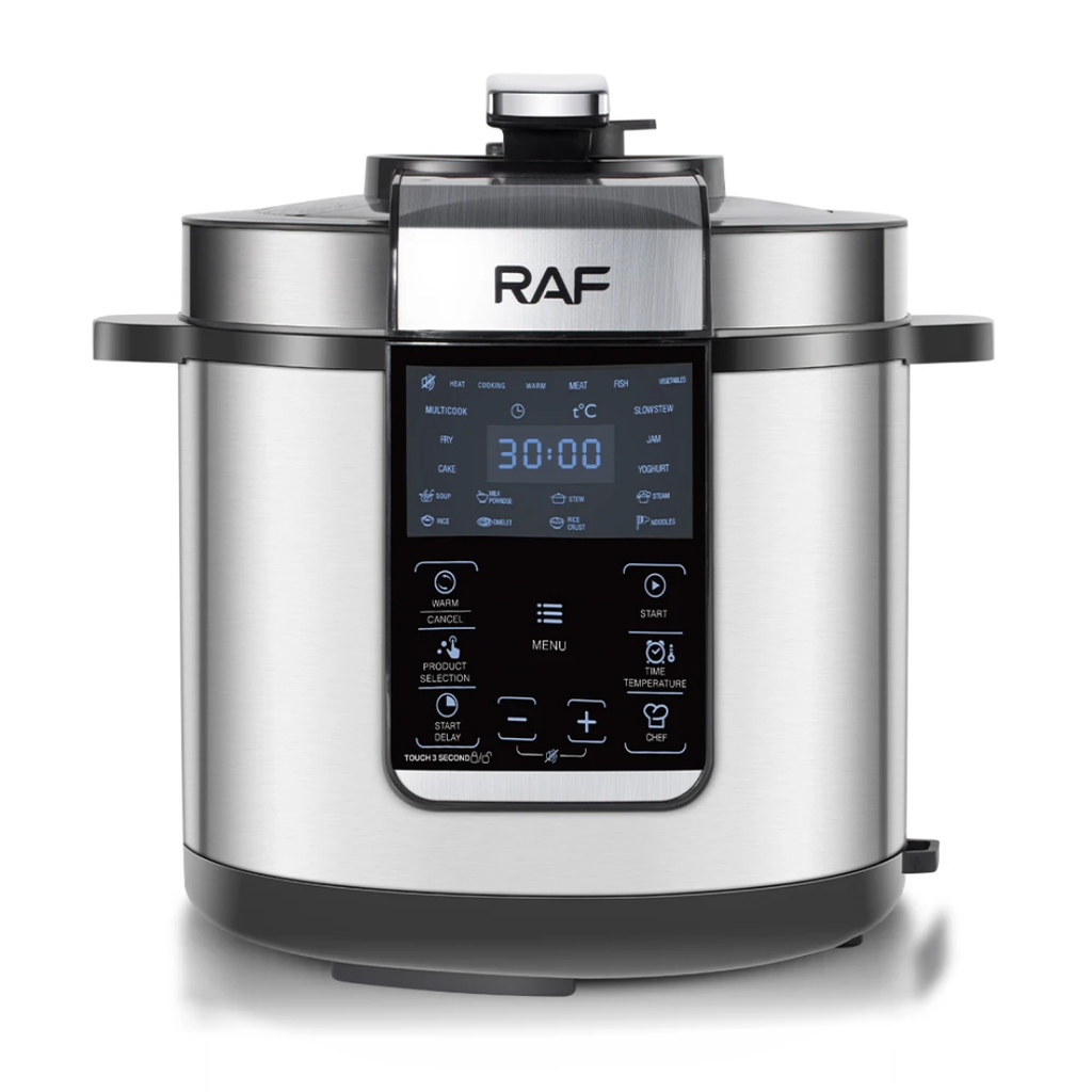 RAF R.173 6L Smart Electric Rice Cooker 1000W – Programmable Digital Multicooker, Non-Stick Pot