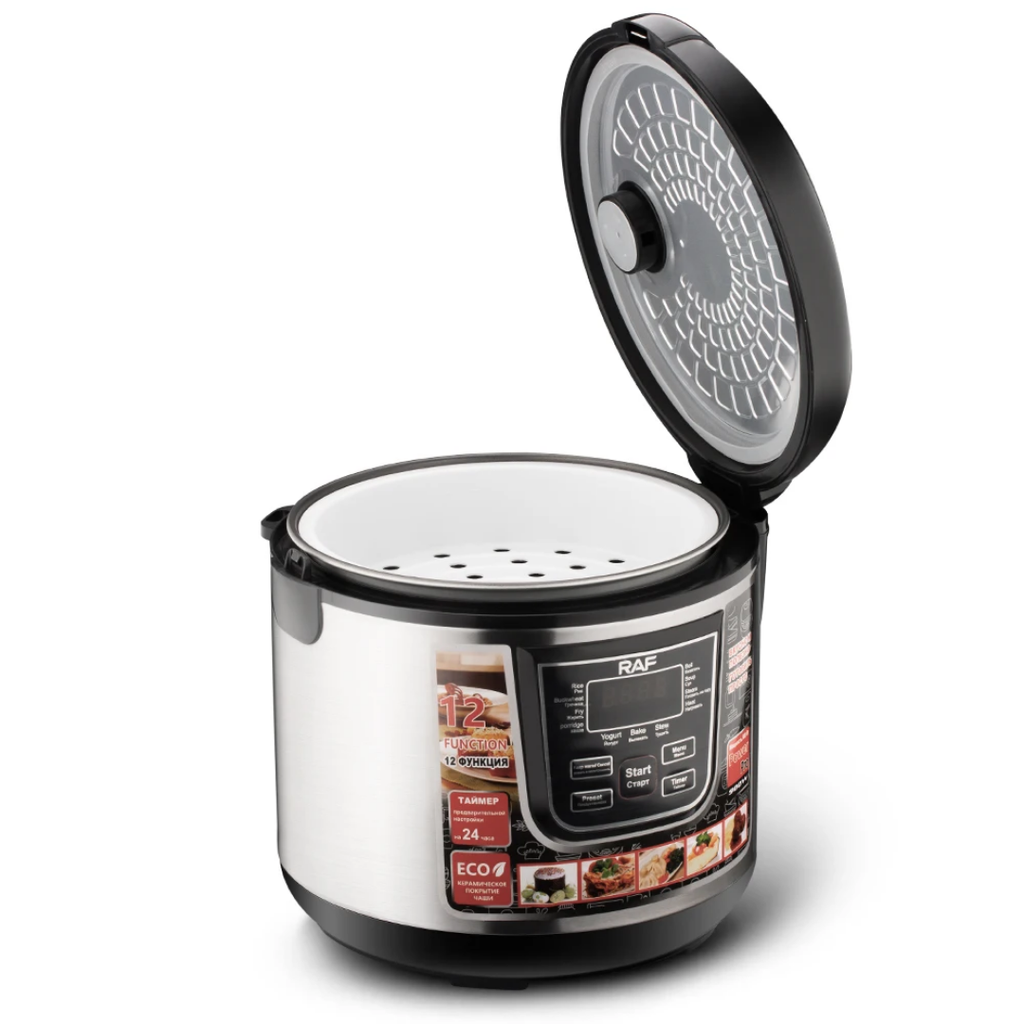 RAF R.166 5L Smart Electric Rice Cooker 700W – Health-Preserving Multicooker with LED Display