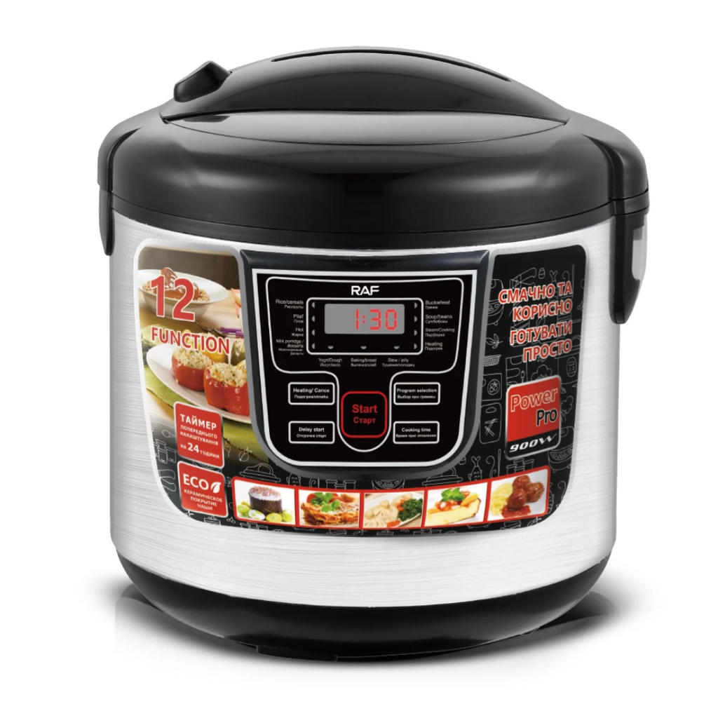 RAF R.166 5L Smart Electric Rice Cooker 700W – Health-Preserving Multicooker with LED Display