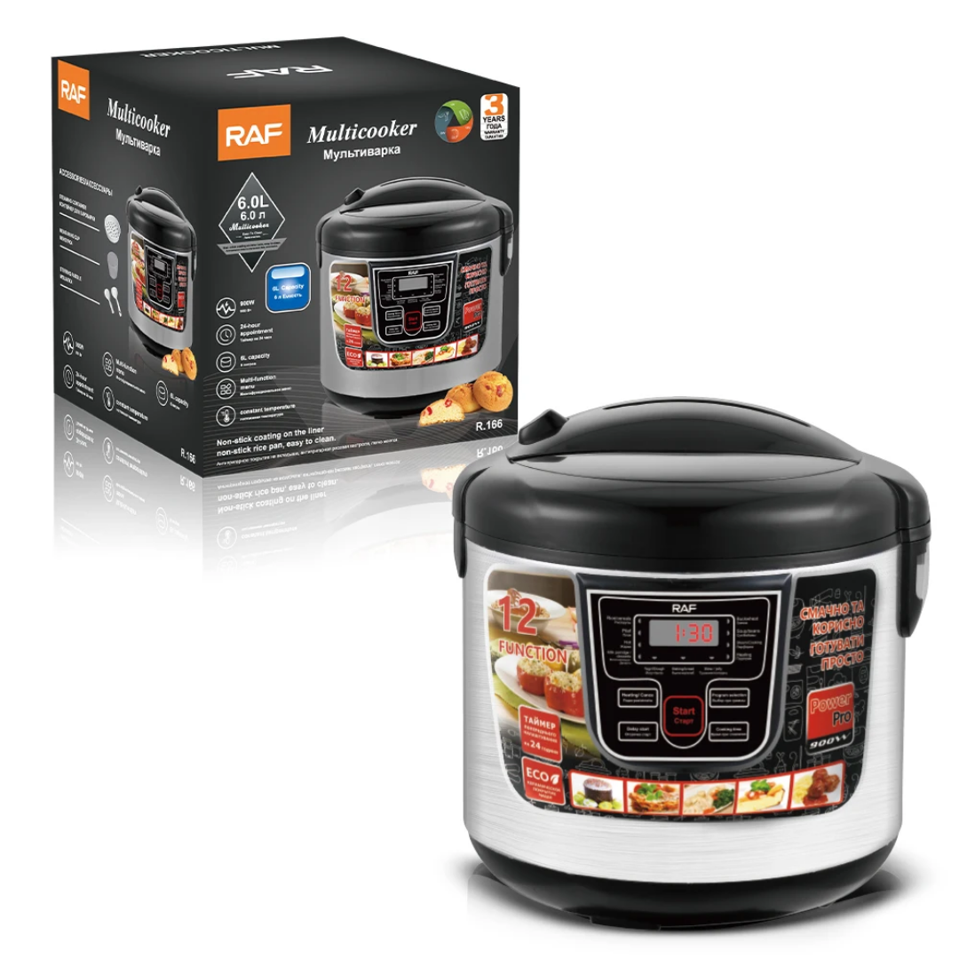 RAF R.166 5L Smart Electric Rice Cooker 700W – Health-Preserving Multicooker with LED Display
