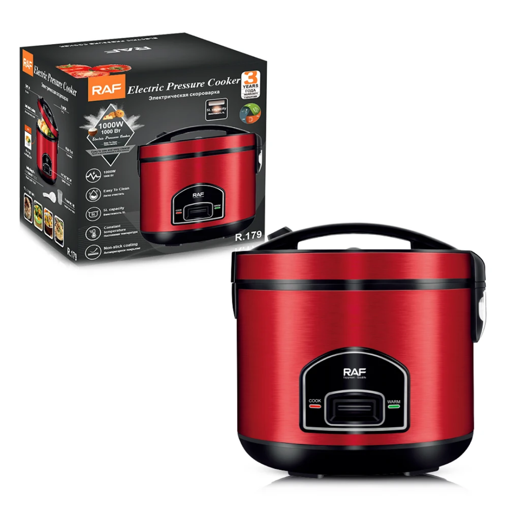 RAF R.179 5L Electric Rice Cooker 220V – Health-Preserving Smart Multicooker, Non-Stick Pot