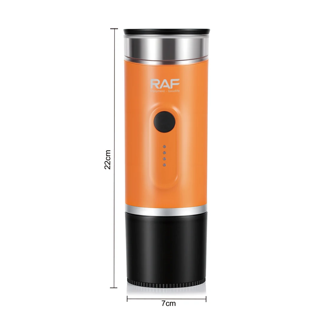 RAF R.140 Gusto Portable Coffee Maker – 15 Bar Pressure Multi-Capsule Espresso Machine USB-C Powered