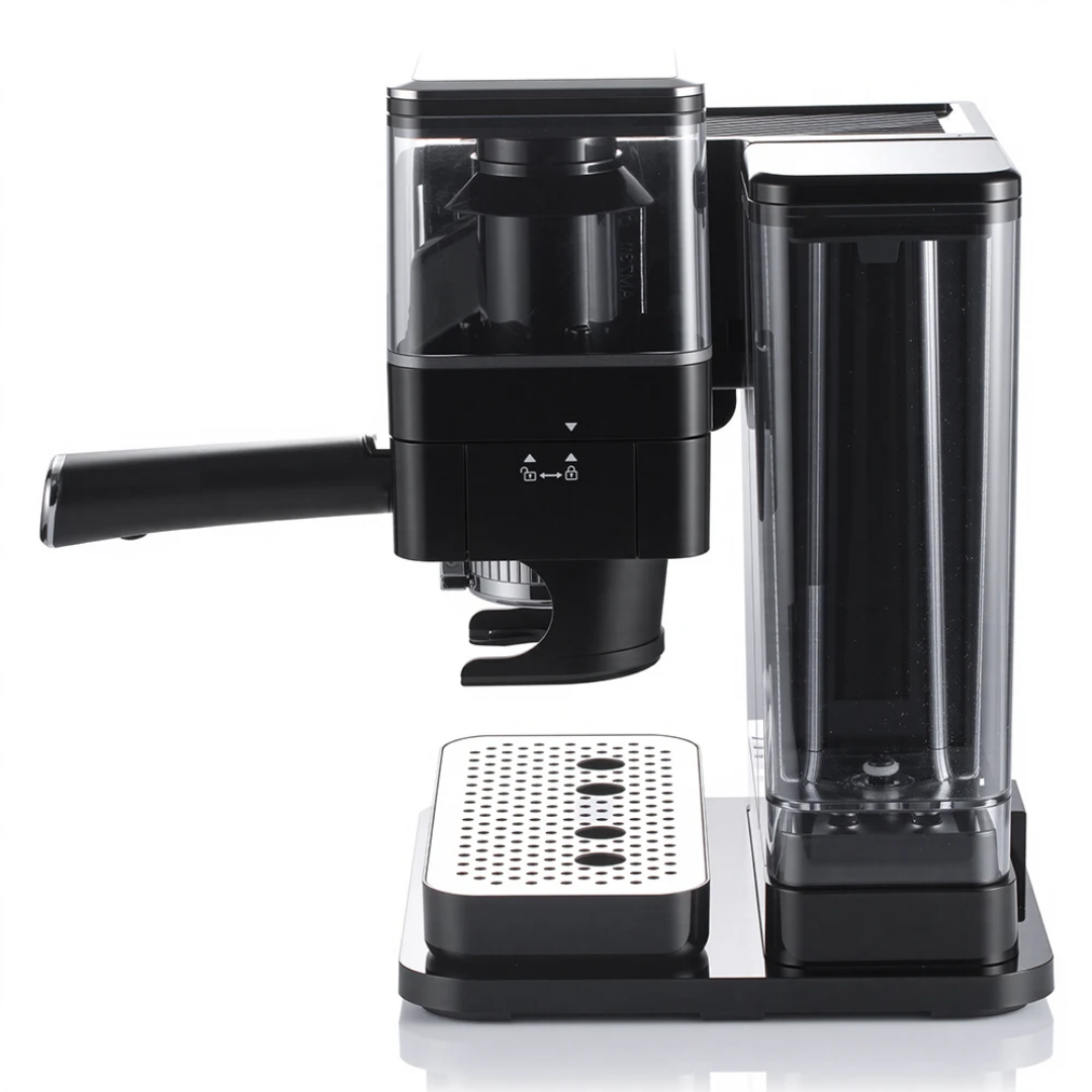 Automatic Espresso Machine RAF R.0204 – Smart 5-in-1 Coffee Maker with Built-In Grinder and 15-Bar Pressure System