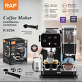 Automatic Espresso Machine RAF R.0204 – Smart 5-in-1 Coffee Maker with Built-In Grinder and 15-Bar Pressure System