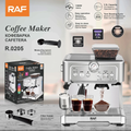 RAF R.0205 Semi-Automatic Espresso Machine – 15 Bar Coffee Maker with Steam Wand and 2.3L Water Tank
