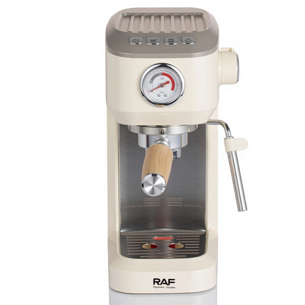 RAF R.0201 Espresso Coffee Machine – 19 Bar Semi-Automatic Coffee Maker with Steam Wand (1.2L)