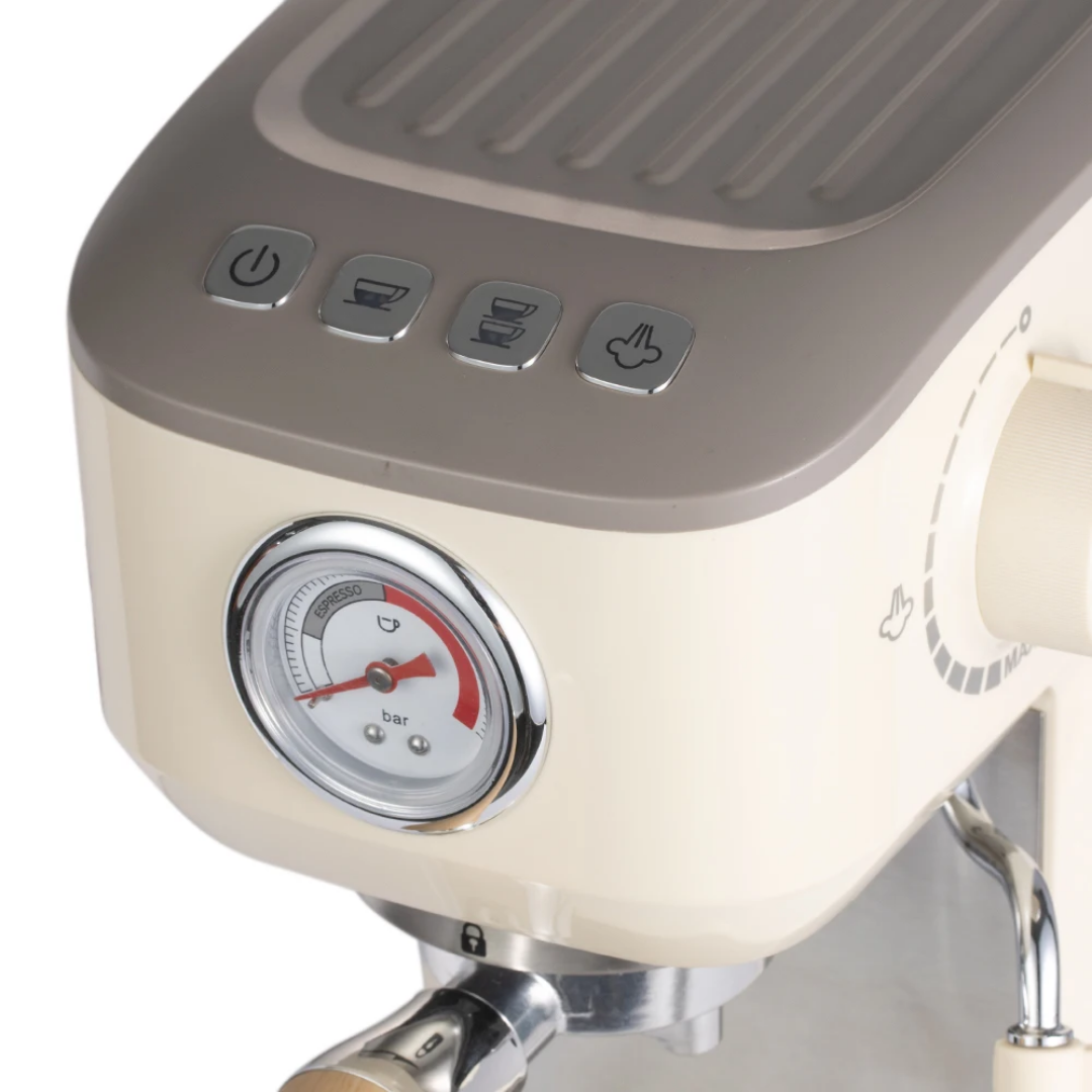 RAF R.0201 Espresso Coffee Machine – 19 Bar Semi-Automatic Coffee Maker with Steam Wand (1.2L)