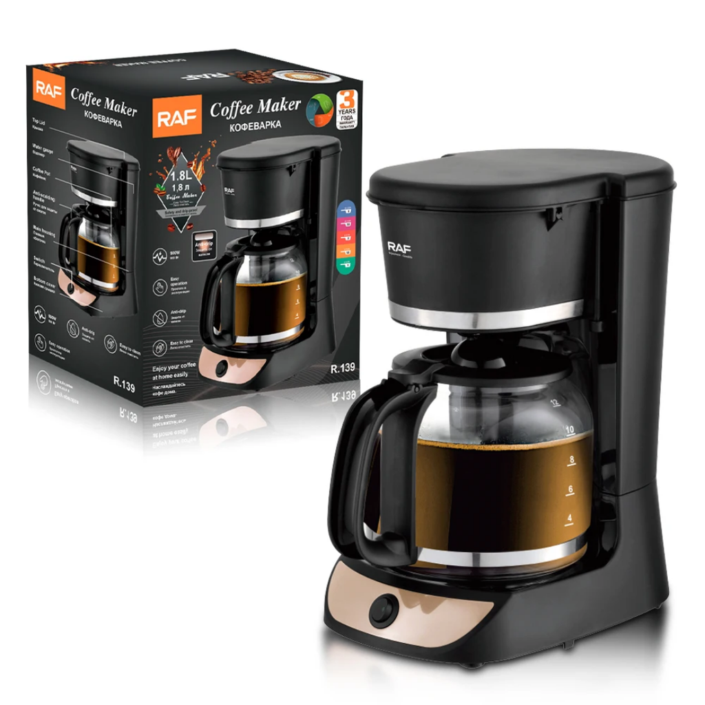 Automatic Coffee Machine RAF R.139 -  Smart Electric Coffee Maker with Precision Temperature Control