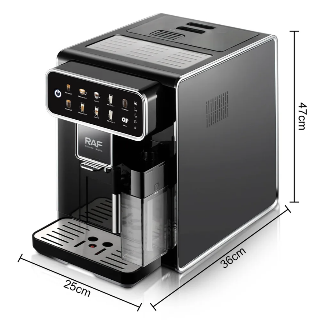 Smart Automatic Bean-to-Cup Coffee Maker RAF R.118 – Built-In Grinder with Programmable Brewing System