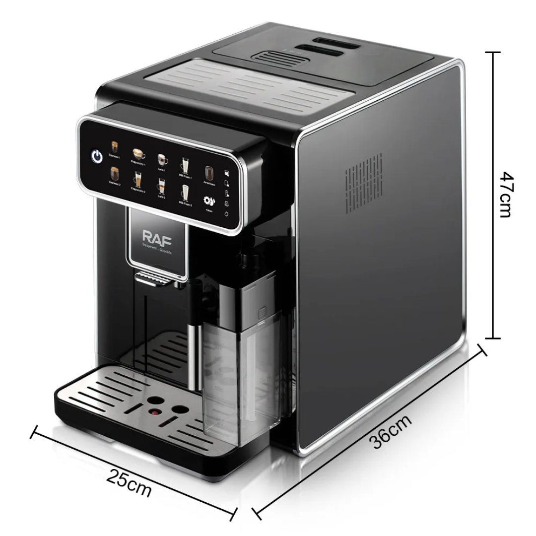 Smart Automatic Bean-to-Cup Coffee Maker RAF R.118 – Built-In Grinder with Programmable Brewing System