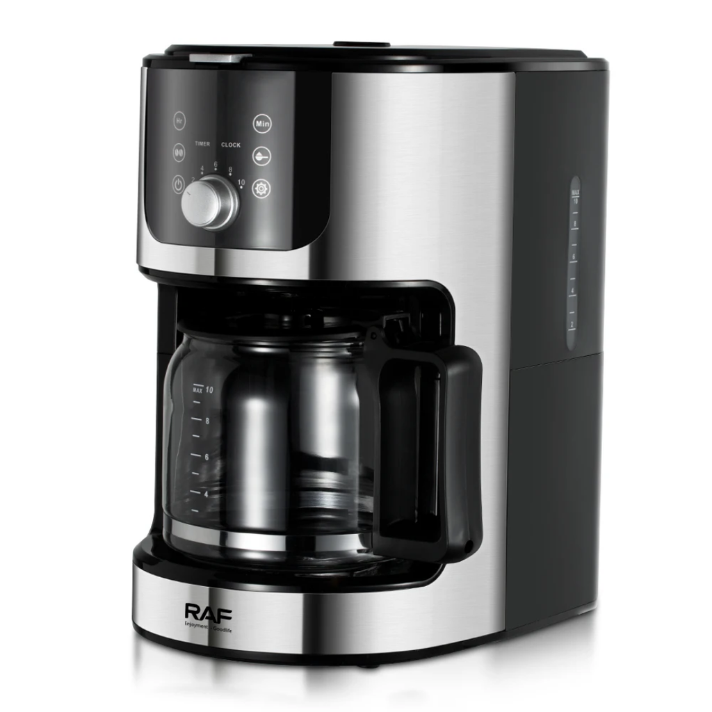 Automatic Coffee Maker. RAF 110 – Programmable Coffee Machine with Built-In Grinder (1.2L)
