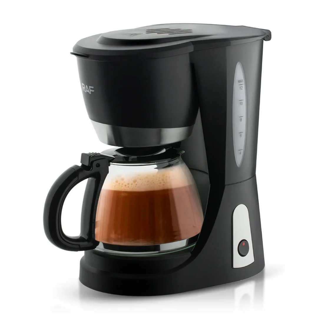 RAF R.122 Filter Coffee Machine – 1.25L Glass Coffee & Tea Maker with Easy Clean Design