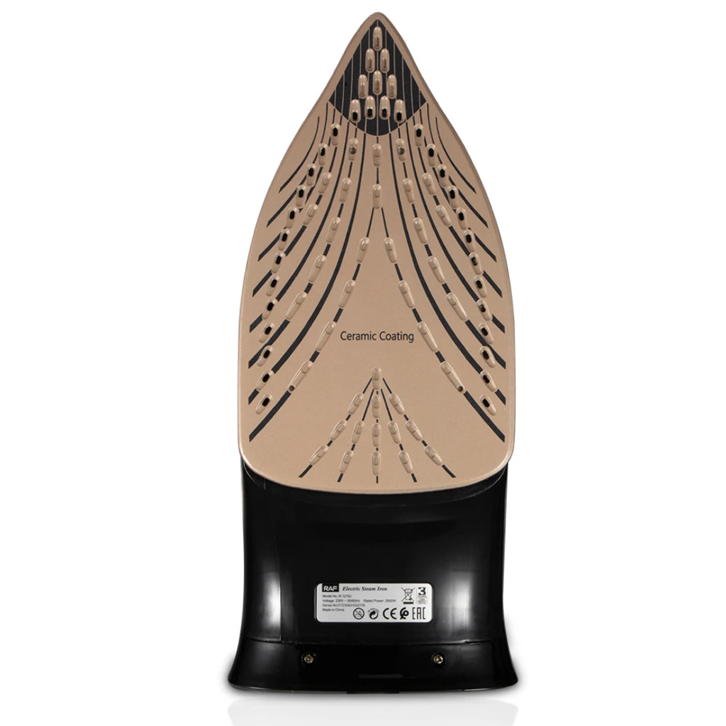 Electric Steam Iron. RAF R.1215 – 2200W Electric Flat Iron with Self-Cleaning System and Powerful Steam Burst