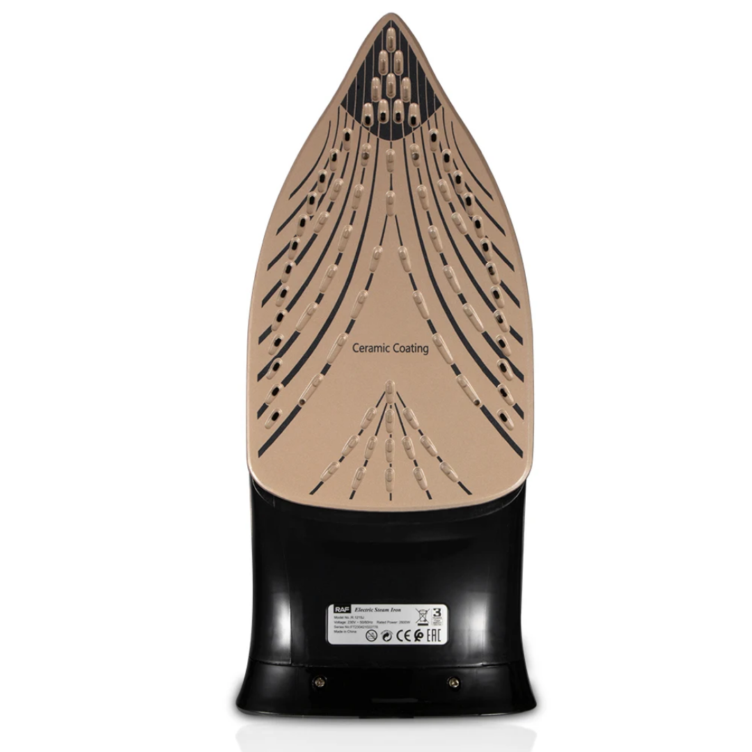 Electric Steam Iron. RAF R.1215 – 2200W Electric Flat Iron with Self-Cleaning System and Powerful Steam Burst