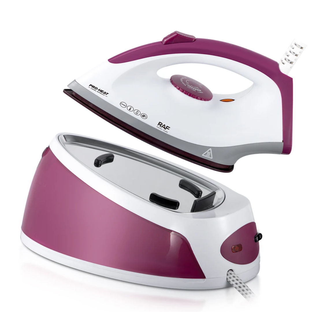 Electric Steam Iron. RAF R.1355 Steam Iron Station – 2200W Boiler Steam Iron with 1.8L Water Tank and Ceramic Soleplate