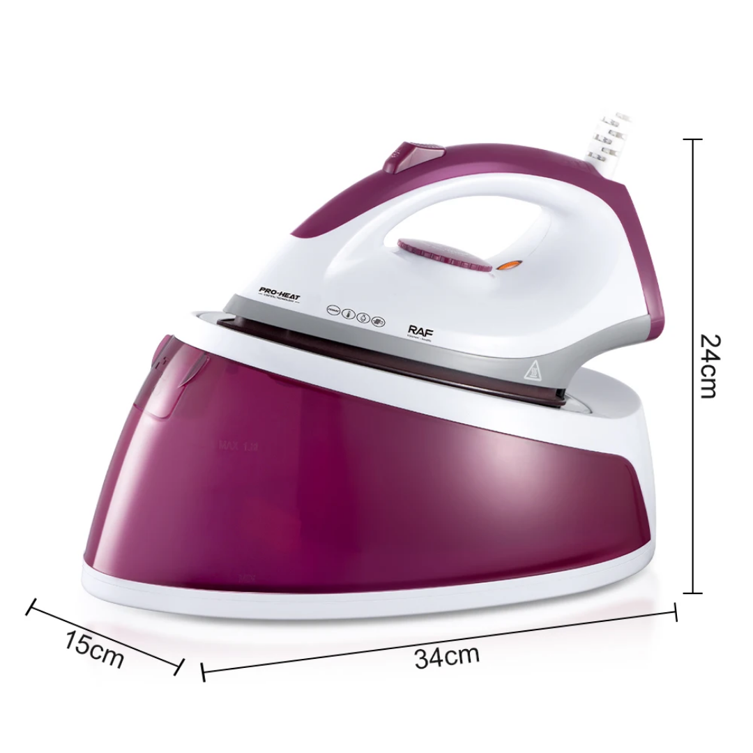 Electric Steam Iron. RAF R.1355 Steam Iron Station – 2200W Boiler Steam Iron with 1.8L Water Tank and Ceramic Soleplate