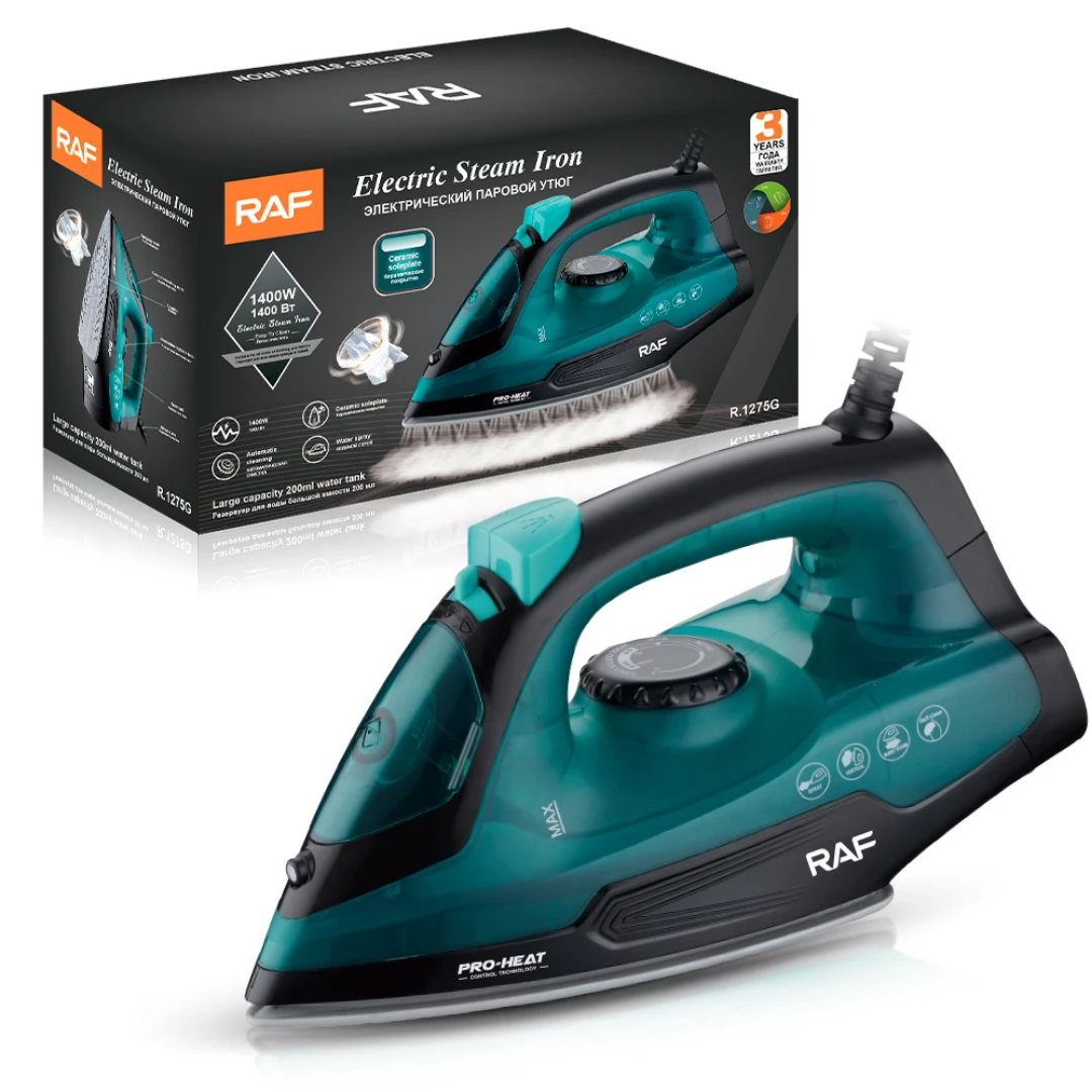 Electric Steam Iron RAF R.1275 Handheld Garment Steamer – 1400W Portable Steam Iron with Anti-Drip Protection