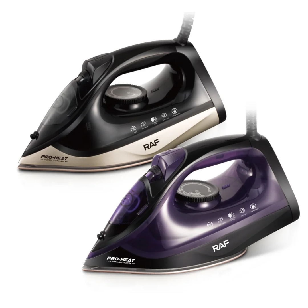 Electric Steam Iron RAF R.1009 Steam Iron – 2000W Burst Steam Electric Iron with Ceramic Soleplate