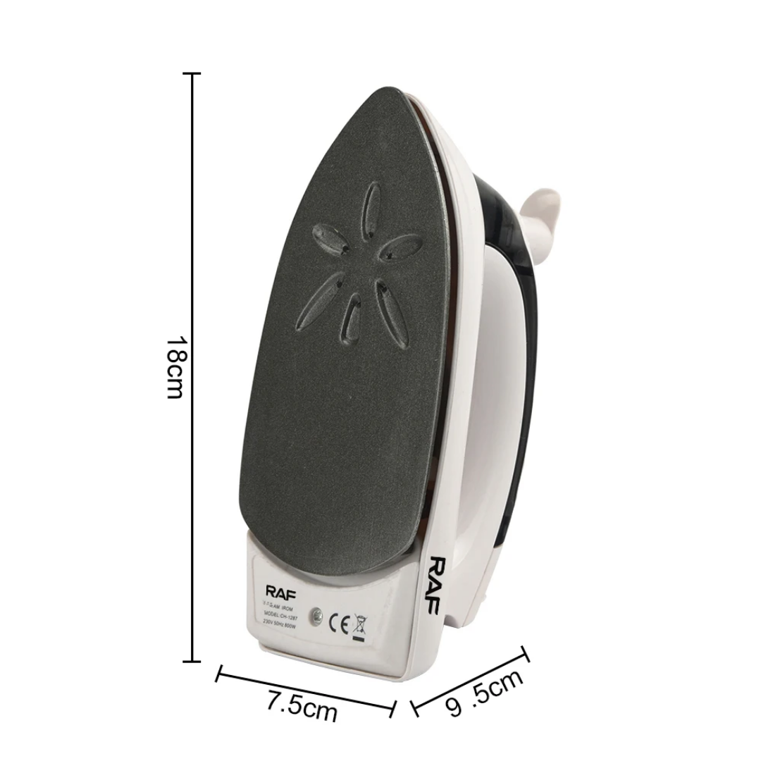 Electric Travel Steam Iron RAF R.1266 Portable Foldable Travel Steam Iron – 800W Compact Electric Iron with Ceramic Soleplate