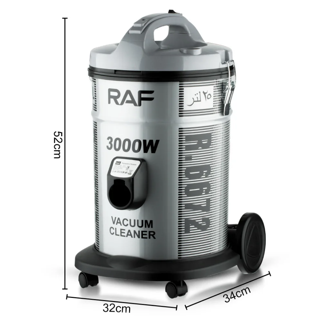 Industrial Wet & Dry Vacuum Cleaner RAF R.6672  – 1400W 25L Commercial Drum Vacuum Cleaner