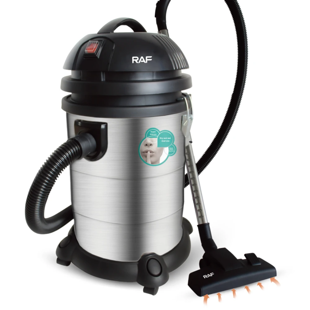 Portable Drum Vacuum Cleaner RAF R.8706- 1400W Handheld Barrel Cleaning Machine with 30L Capacity