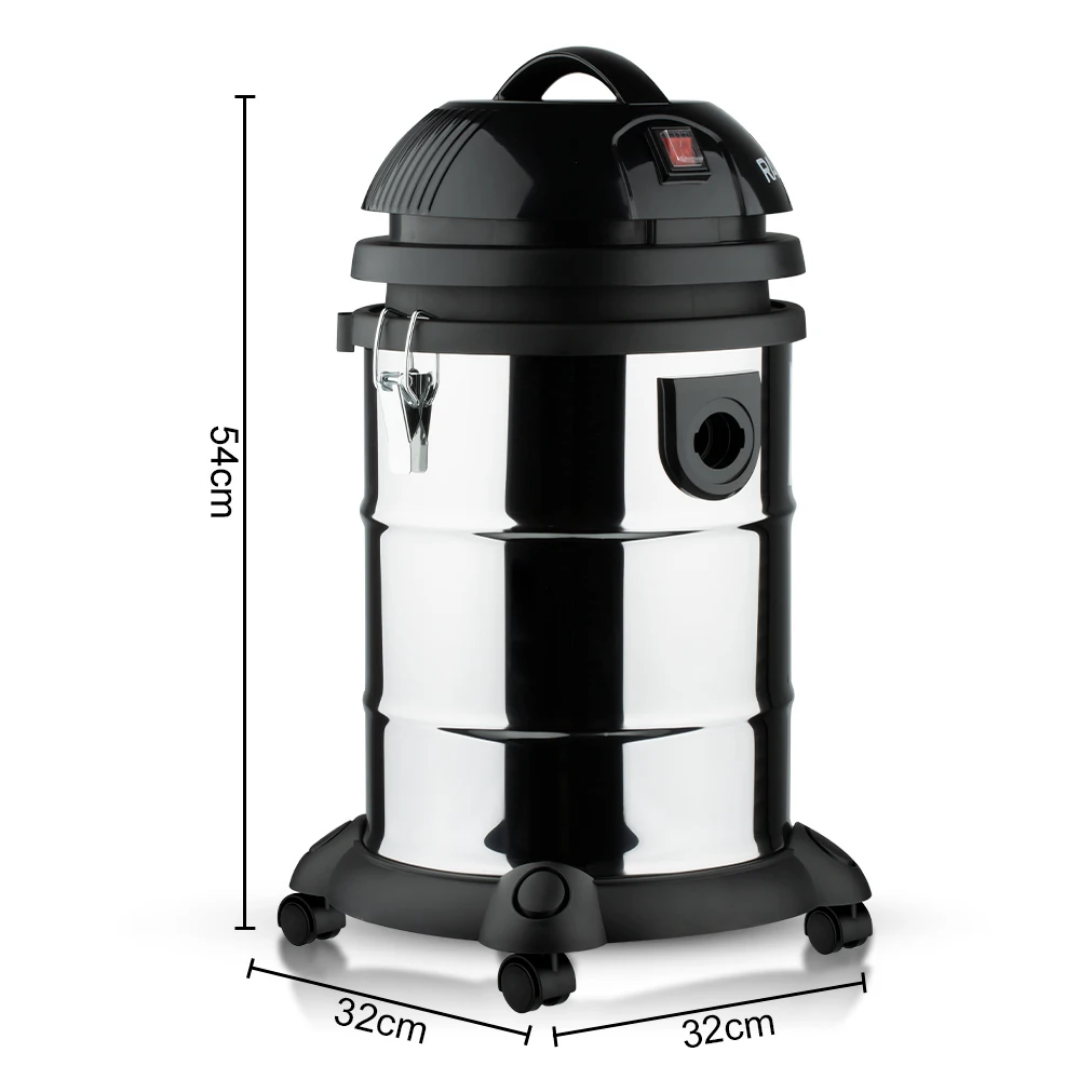 Portable Drum Vacuum Cleaner RAF R.8706- 1400W Handheld Barrel Cleaning Machine with 30L Capacity