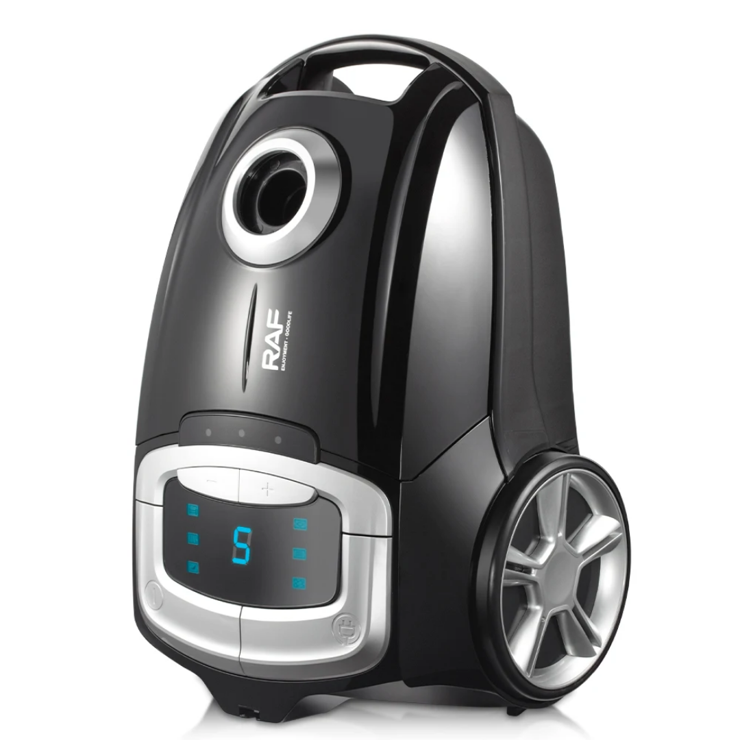 Canister Vacuum Cleaner RAF R.8755 – 2000W Bagged Vacuum with HEPA Filtration and LED Display