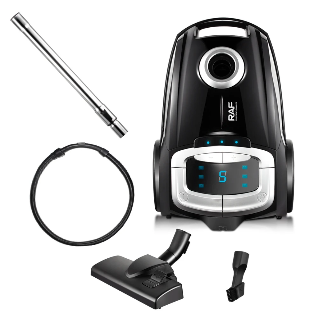 Canister Vacuum Cleaner RAF R.8755 – 2000W Bagged Vacuum with HEPA Filtration and LED Display