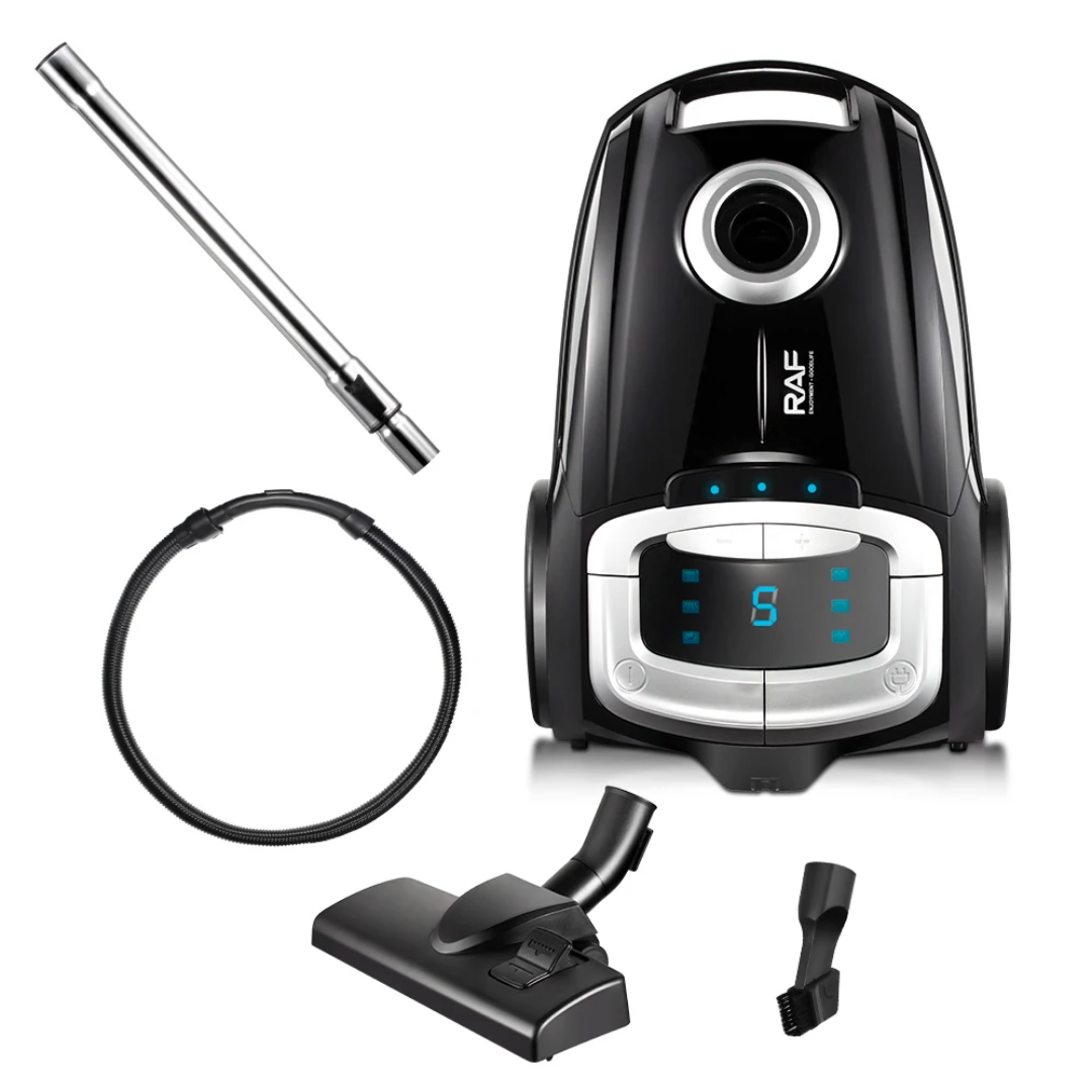 Canister Vacuum Cleaner RAF R.8755 – 2000W Bagged Vacuum with HEPA Filtration and LED Display
